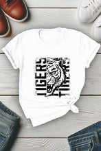 Load image into Gallery viewer, Distressed Tiger Unisex Round Neck Tee: H Grey/Brwn / S / Graphic T-Shirt

