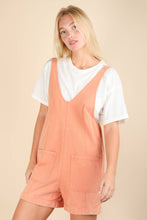 Load image into Gallery viewer, Washed Denim Casual Romper: SAGE
