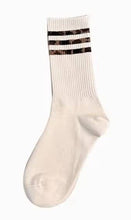 Load image into Gallery viewer, WOMAN ANIMAL LEOPARD HALF CREW THROWBACK SOCKS | OFF WHITE
