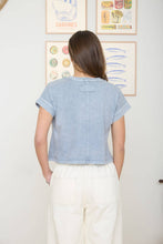 Load image into Gallery viewer, WASHED SHORT SLEEVE BOXY KNIT TOP : COCOA
