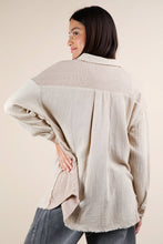 Load image into Gallery viewer, Mineral Washed Oversized Gauze Shacket Jacket: CORAL
