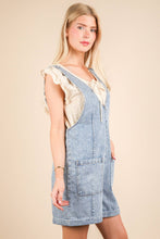 Load image into Gallery viewer, Washed Denim Casual Romper: SAGE
