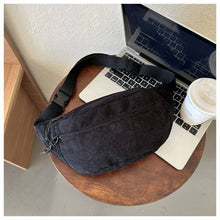Load image into Gallery viewer, CORDUROY CROSSBODY SLING FANNY PACK BELT BUM BAG | OFF WHITE
