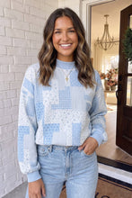 Load image into Gallery viewer, LAS Patchwork Floral Print Mock Neck Sweatshirt (S-XL): Khaki / S
