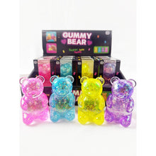 Load image into Gallery viewer, Glittered Gummy Bear Squishy Toy: Color Will Be Chosen at Random
