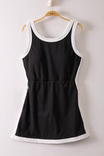 Load image into Gallery viewer, Color Block Activewear Mini Dress W/ Bra Cap: TOMATO
