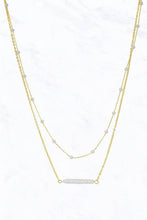 Load image into Gallery viewer, 2 Layer Freshwater Pearl Short Charm Necklace: Gold Gream
