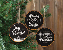 Load image into Gallery viewer, Nativity Wood Slice Ornament, 1 Ornament
