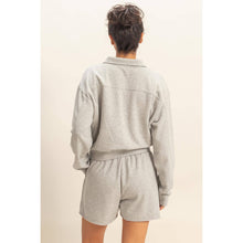 Load image into Gallery viewer, Half-Zip Burnout French Terry Pullover: TAFFY PINK
