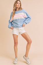Load image into Gallery viewer, Navy/Ivory/Tan Sweatshirt
