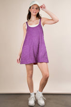Load image into Gallery viewer, ND31251-Mineral Washed Knit Mini Dress with Shorts Inside : BLACK / S-M-L/2-2-2
