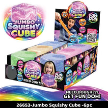 Load image into Gallery viewer, Fun Doh JUMBO Squishy Cube Assortment - 6/Display: Wholesale Price
