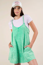 Load image into Gallery viewer, ND31251-Mineral Washed Knit Mini Dress with Shorts Inside : HOT PINK / S-M-L/2-2-2
