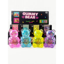 Load image into Gallery viewer, Glittered Gummy Bear Squishy Toy: Color Will Be Chosen at Random
