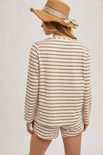 Load image into Gallery viewer, STRIPED KNIT PULLOVER TOP: NAVY
