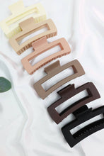 Load image into Gallery viewer, Matte Jumbo Cut Out Rectangle Hair Claw: MIX COLOR / ONE(12)
