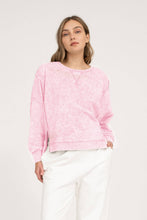Load image into Gallery viewer, WASHED EXTENDED SHOULDER KNIT TOP: OATMEAL
