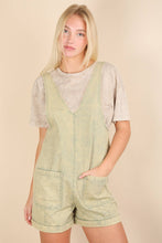 Load image into Gallery viewer, Washed Denim Casual Romper: SAGE
