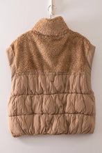 Load image into Gallery viewer, NJ90484-Cozy Sherpa Puffer Vest: SAGE / S-M-L/2-2-2
