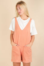 Load image into Gallery viewer, Washed Denim Casual Romper: SAGE
