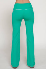 Load image into Gallery viewer, Waist Band Contrast Piping Detail Workout Pants: RED-red/off white / S
