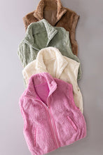 Load image into Gallery viewer, NJ90484-Cozy Sherpa Puffer Vest: SAGE / S-M-L/2-2-2
