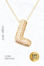 Load image into Gallery viewer, Bubble Initial Necklace: A
