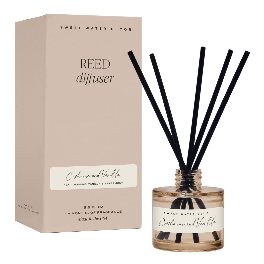 Cashmere and Vanilla Reed Diffuser - Home Decor & Gift