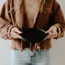 Load image into Gallery viewer, Black Round Wood Tray - Home Decor &amp; Gifts

