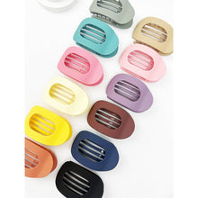 Load image into Gallery viewer, 12 Colors of Oval Shape Flat Hair Claw: MIX COLOR / ONE(12)
