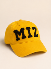 Load image into Gallery viewer, Missouri MIZ ZOU Varsity Chenille Dad Hat - Gold: ZOU
