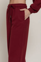 Load image into Gallery viewer, Straight Leg Inner Fleece Jogger Pants  : BRG-burgundy / L
