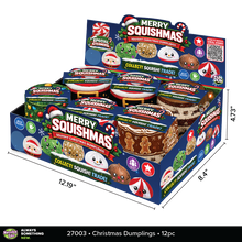 Load image into Gallery viewer, Fun Doh Christmas Dumpling Squishy Toy 12pc Holiday Display: Wholesale Price
