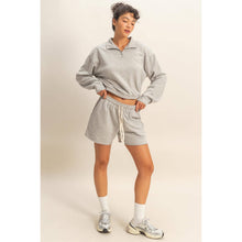 Load image into Gallery viewer, Half-Zip Burnout French Terry Pullover: TAFFY PINK

