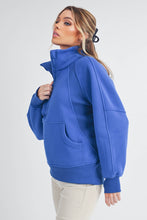 Load image into Gallery viewer, Long Dove Funnel Neck Half Zip: Pink
