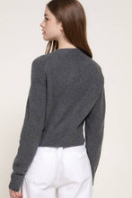 Load image into Gallery viewer, Long Sleeve Round Neck Button Down Sweater Cardigan: TPE-taupe / M

