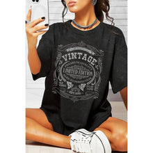 Load image into Gallery viewer, VINTAGE LIMITED EDITION OVERSIZED GRAPHIC TEE: MINERAL CHARCOAL / S-M-L-XL(1-2-2-1)
