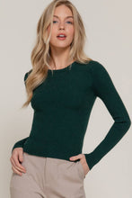 Load image into Gallery viewer, Long Sleeve Crew Neck Viscose Rib Sweater: Wht-Off White
