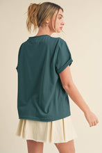 Load image into Gallery viewer, Mali Tee Short Sleeve Top: Teal/Green
