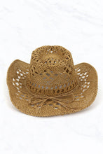 Load image into Gallery viewer, Western Style Cowboy Handmade Woven Straw Hat: Khaki
