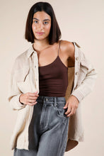 Load image into Gallery viewer, Mineral Washed Oversized Gauze Shacket Jacket: CORAL
