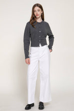 Load image into Gallery viewer, Long Sleeve Round Neck Button Down Sweater Cardigan: TPE-taupe / S
