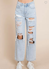 Load image into Gallery viewer, Light Distressed “Dad” Jeans SKUIMDJ
